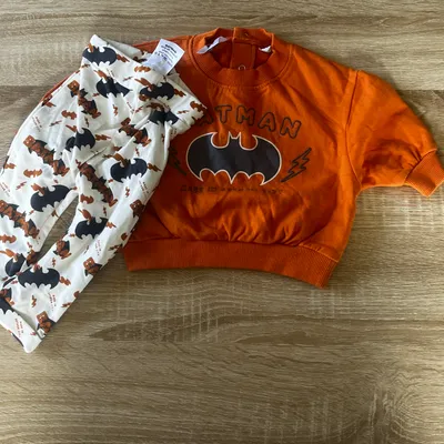 Ensemble bébé garçon Batman orange et blanc - 3 mois / 62 cm